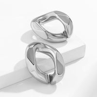 Silver-Plated Twisted Stud Earring