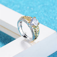 Cubic Zirconia & Two-Tone Cocktail Ring