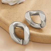 Silver-Plated Twisted Stud Earring