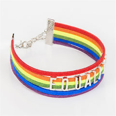 Red & Purple 'Equality' Cord Bracelet