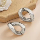 Silver-Plated Twisted Stud Earring