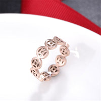 18k Rose Gold-Plated Linking Coin Band - streetregion