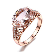 Cubic Zirconia & 18k Rose Gold-Plated Oval Eternity Ring - streetregion