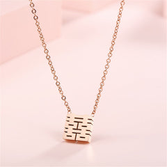 18K Rose Gold-Plated Happiness Symbol Pendant Necklace