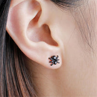 Black Spider Stud Earrings - streetregion