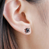 Black Spider Stud Earrings - streetregion