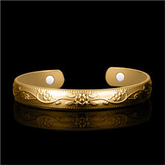 18K Gold-Plated Floral Cuff
