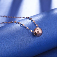 18k Rose Gold-Plated Ball Pendant Necklace - streetregion