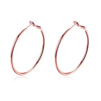 Rose Goldtone Hoop Earrings - streetregion
