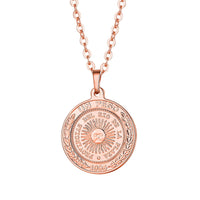 18k Rose Gold-Plated Argencoppere Peso Pendant Necklace - streetregion