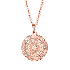 18k Rose Gold-Plated Argencoppere Peso Pendant Necklace - streetregion