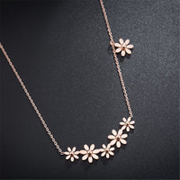 18k Rose Gold-Plated Linking Mums Pendant Necklace - streetregion