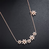 18k Rose Gold-Plated Linking Mums Pendant Necklace - streetregion