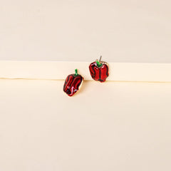 Red Pepper Stud Earrings