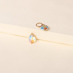 White Floral Pearl & 18K Gold-Plated Round Drop Earrings