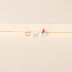 Rose Floral Pearl & 18K Gold-Plated Drop Earrings