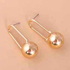 18K Gold-Plated Pin & Ball Drop Earrings