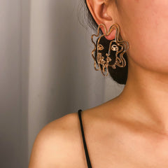 18K Gold-Plated Woman Filigree Drop Earrings