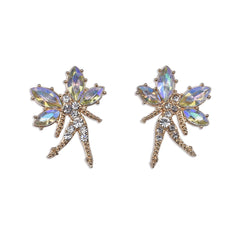 Iridescent Crystal & Cubic Zirconia Fairy Stud Earrings
