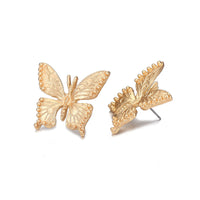 18k Gold-Plated Butterfly Stud Earrings
