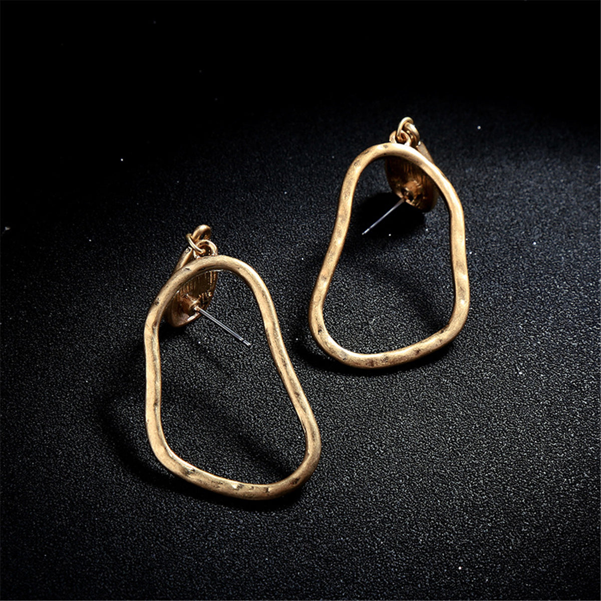 18K Gold-Plated Open Geometric Drop Earrings
