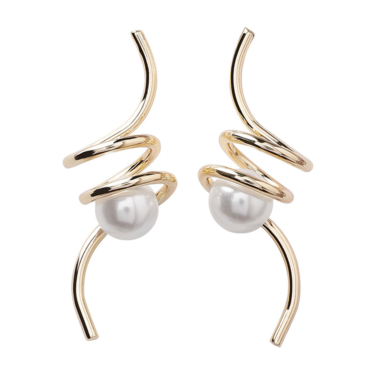 Pearl & 18K Gold-Plated Drop Earrings