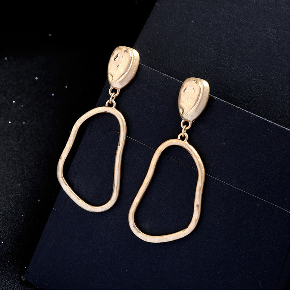 18K Gold-Plated Open Geometric Drop Earrings