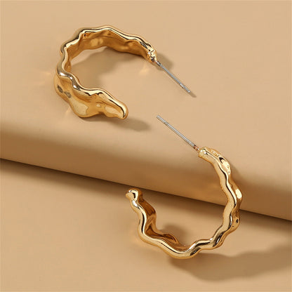 18K Gold-Plated Leaf Huggie Earrings, gold huggie earrings, everyday style, lifestyle look