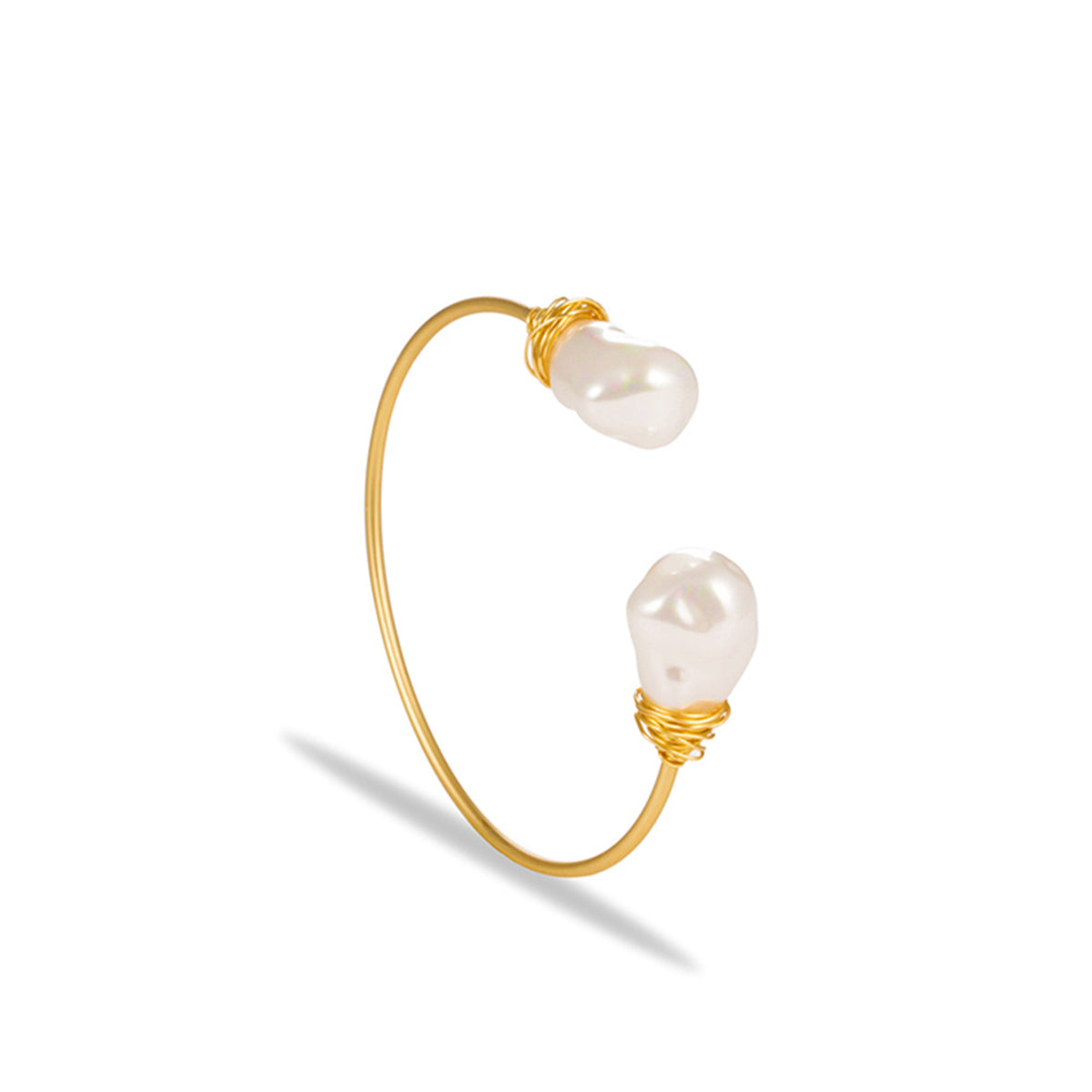 Pearl & 18K Gold-Plated Cuff