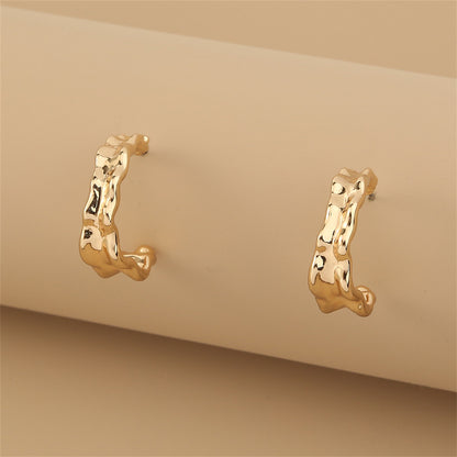 18K Gold-Plated Leaf Huggie Earrings, gold huggie earrings, everyday style, styled look
