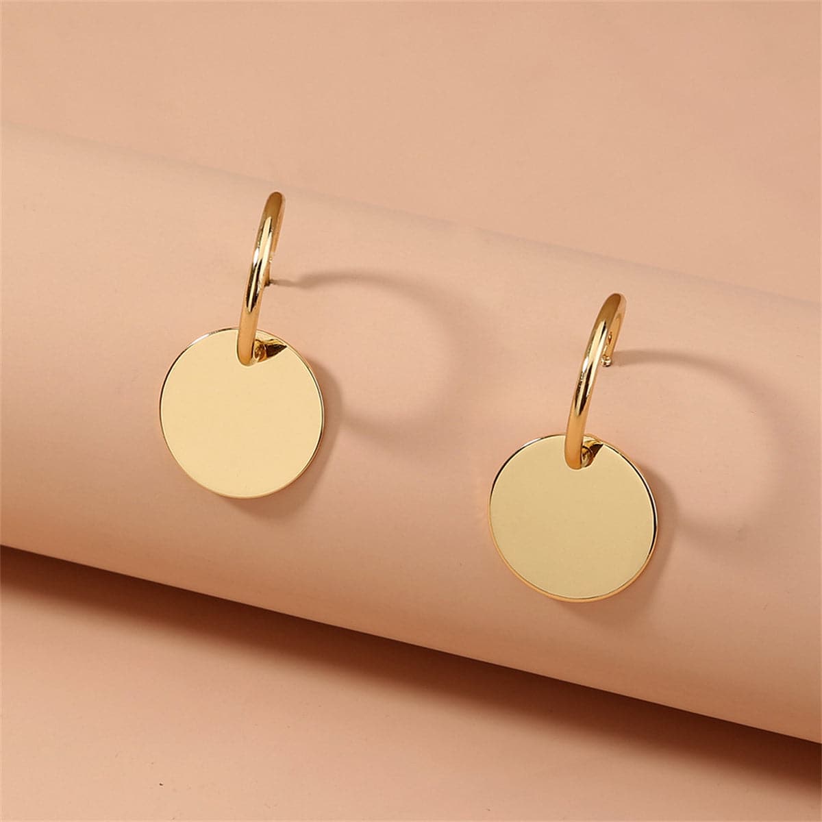 18K Gold-Plated Circle Huggie Earrings