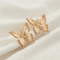 18k Gold-Plated Butterfly Stud Earrings