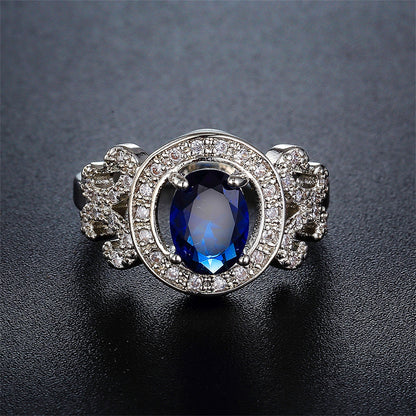 Navy Crystal and Cubic Zirconia Halo Butterfly Ring, statement rings for women, dainty minimalist design, lifestyle look