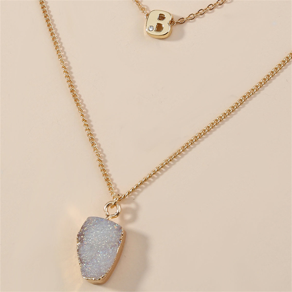 Crystal and Cubic Zirconia Layered Pendant Necklace Set, jewelry gift sets for women, lifestyle look
