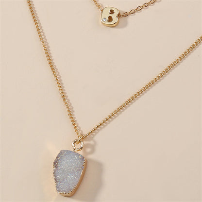 Crystal and Cubic Zirconia Layered Pendant Necklace Set, jewelry gift sets for women, lifestyle look