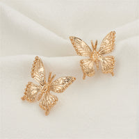 18k Gold-Plated Butterfly Stud Earrings