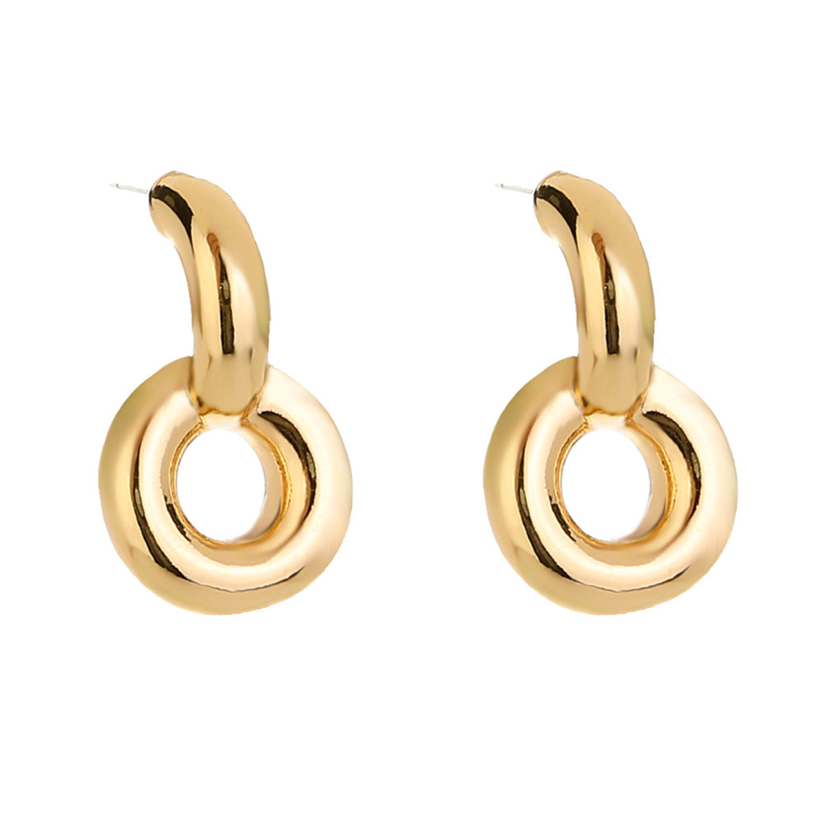 18K Gold-Plated Doughnut Drop Earrings