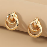 Goldtone Layered Drop Earrings