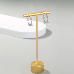 Silver-Plated Twine Hoop Earrings