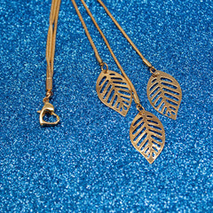 18K Gold-Plated Leaf Charm Bracelet