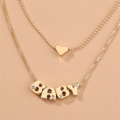 Cubic Zirconia & 18K Gold-Plated 'Baby' Layered Necklace