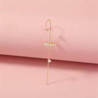 Cubic Zirconia & 18k Gold-Plated Drop Earring