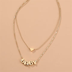 Cubic Zirconia & 18K Gold-Plated 'Baby' Layered Necklace