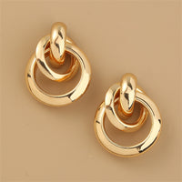 Goldtone Layered Drop Earrings