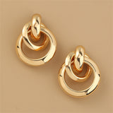 Goldtone Layered Drop Earrings