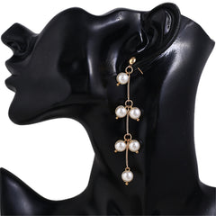 Pearl & 18K Gold-Plated Cherry Drop Earrings