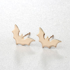 Dazzling 18K gold-plated bat earrings, the perfect accessory to add a hint of Halloween charm to any outfit.