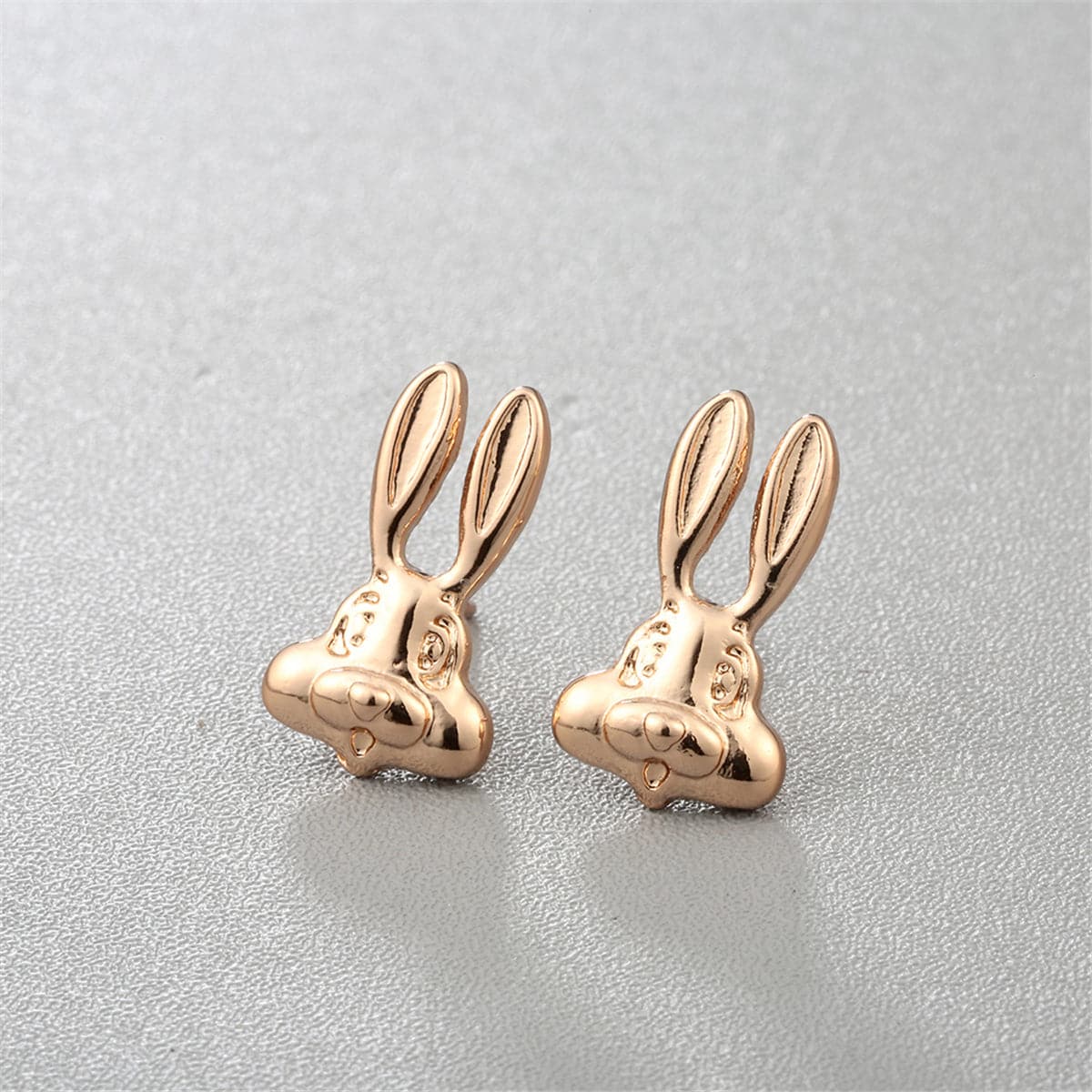 18K Gold-Plated Rabbit Stud Earrings