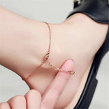 18K Rose Gold-Plated 'Lucky' Star Anklet
