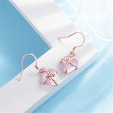 Rose Quartz & 18k Rose Gold-Plated Bezel Drop Earrings